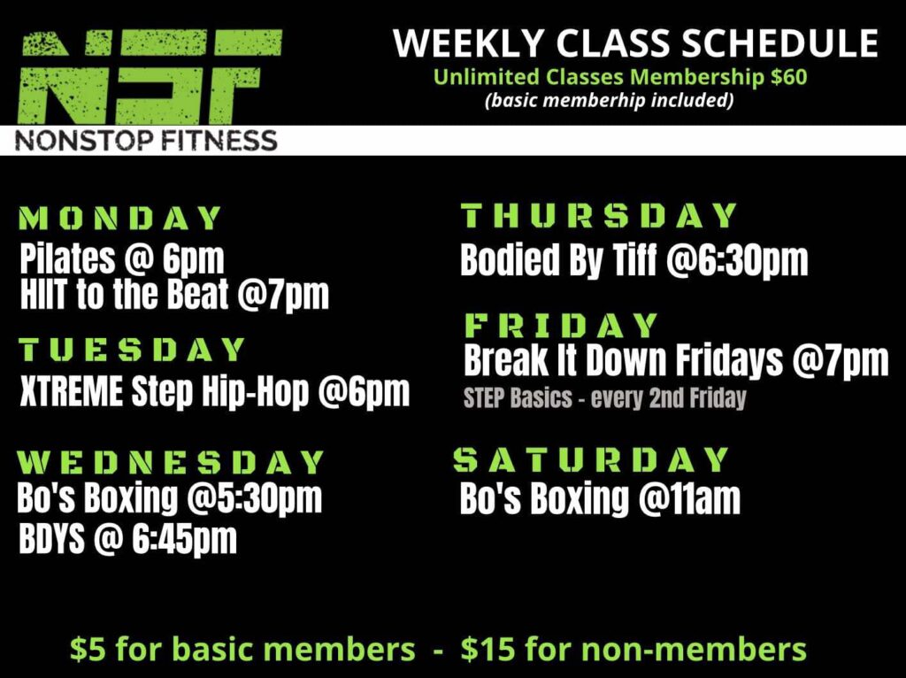 gym near me schedule